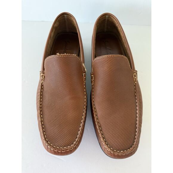 Sandrino Men's Extra Light Camel/Brown Leather‎ Slip-On Casual Loafer Sz 10 1/2 - Picture 1 of 15